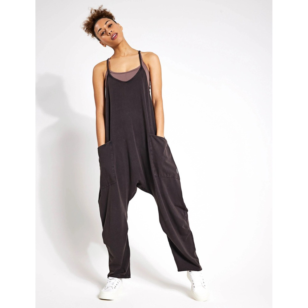 FP Movement Hot Shot Onesie Washed Black Oversized Jumpsuit Small OB1060647